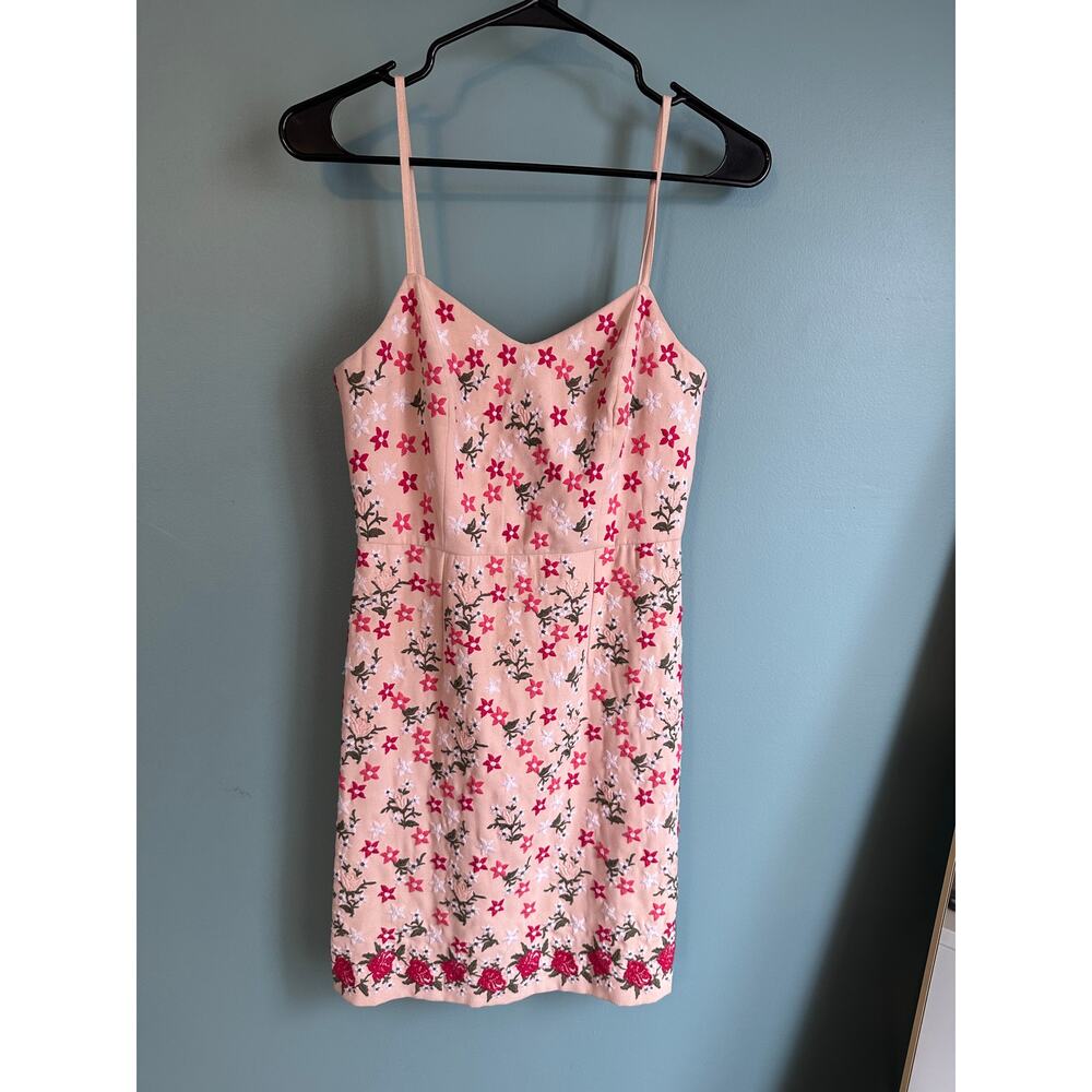 Club Monaco Y2K Floral Pink Sleeveless Mini Dress